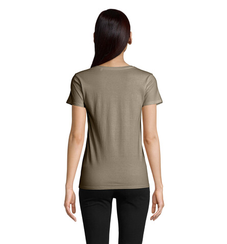 PIONEER WOMEN T-Shirt 175g - Khaki bedrucken, Art.-Nr. S03579-KH-XXL