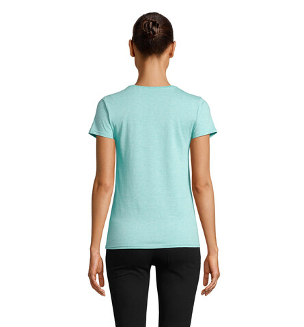 CRUSADER WOMEN T-Shirt 150g - Heather Light Green bedrucken, Art.-Nr. S03581-EJ-S