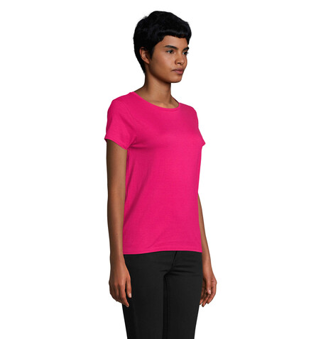 CRUSADER WOMEN T-Shirt 150g - Fuchsia bedrucken, Art.-Nr. S03581-FU-L
