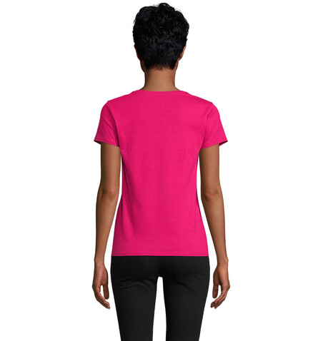 CRUSADER WOMEN T-Shirt 150g - Fuchsia bedrucken, Art.-Nr. S03581-FU-L