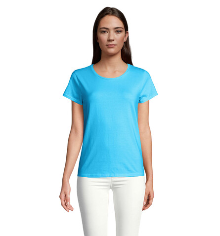 CRUSADER WOMEN T-Shirt 150g - Aqua bedrucken, Art.-Nr. S03581-AQ-L CRUSADER WOMEN T-Shirt 150g - Aqua bedrucken, Art.-Nr. S03581-AQ-L