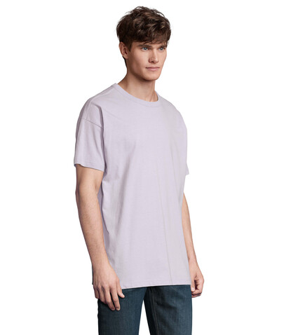 BOXY MEN T-SHIRT OVERSIZE - Lilac bedrucken, Art.-Nr. S03806-LL-S