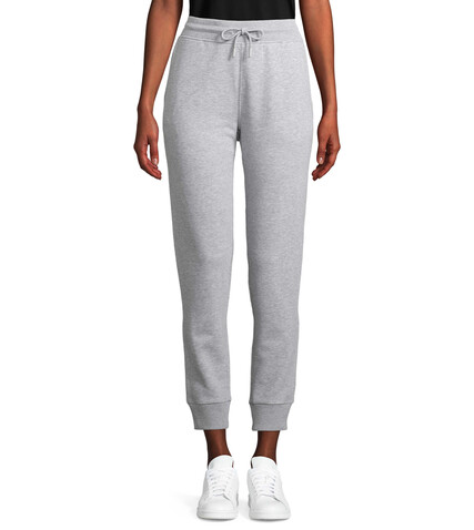 JET WOMEN JOGGING PANTS - Grau-Melange 2 bedrucken, Art.-Nr. S03809-GY-M