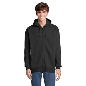 CARTER Full Zip Hoodie - Schwarz bedrucken, Art.-Nr. S03812-BK-XXL
