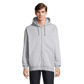 CARTER Full Zip Hoodie - Grau-Melange 2 bedrucken, Art.-Nr. S03812-GY-XL