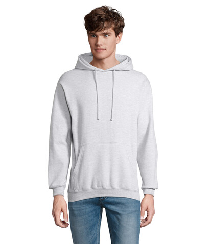 CONDOR Unisex Hoodie - Grau-Melange 2 bedrucken, Art.-Nr. S03815-GY-L