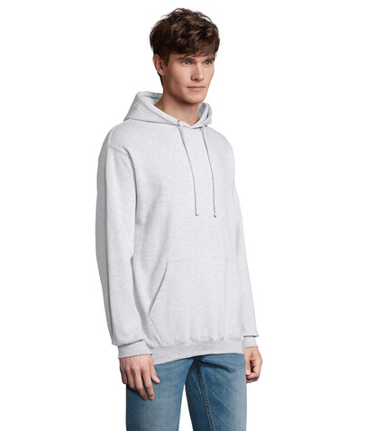 CONDOR Unisex Hoodie - Grau-Melange 2 bedrucken, Art.-Nr. S03815-GY-L