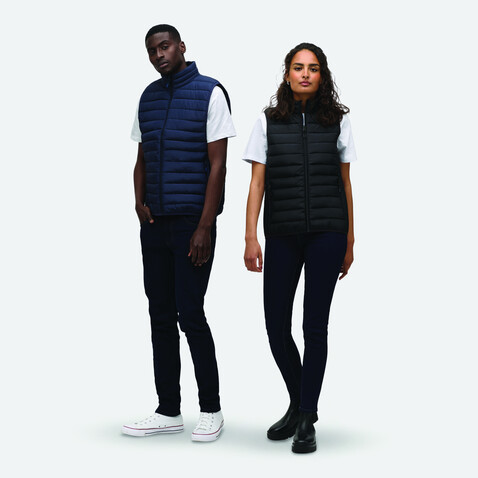 STREAM WOMEN Bodywarmer - Schwarz bedrucken, Art.-Nr. S04021-BK-XL
