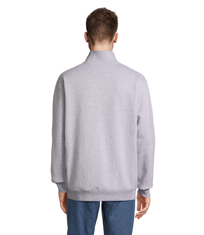 CONRAD Sweater Zip Kragen - Grau-Melange 2 bedrucken, Art.-Nr. S04234-GY-3XL