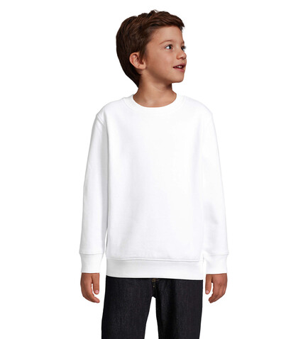 COLUMBIA KIDS Sweater - White bedrucken, Art.-Nr. S04239-WH-3XL