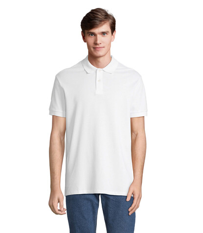 PACIFIC HERREN POLO - White bedrucken, Art.-Nr. S04439-WH-3XL