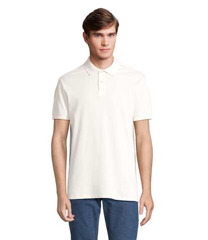 PACIFIC HERREN POLO - Off-White bedrucken, Art.-Nr. S04439-WW-S