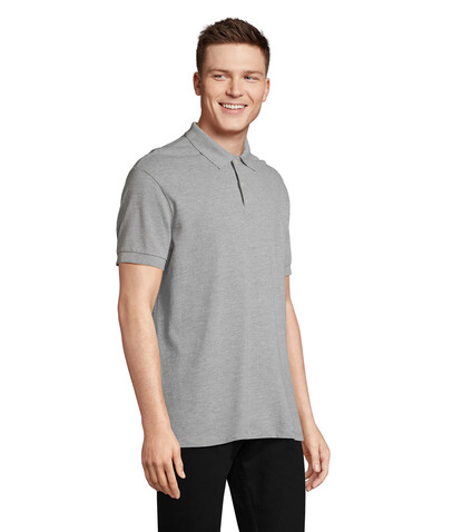 PACIFIC HERREN POLO - Grau-Melange 2 bedrucken, Art.-Nr. S04439-GY-XL PACIFIC HERREN POLO - Grau-Melange 2 bedrucken, Art.-Nr. S04439-GY-XL
