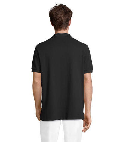 PACIFIC HERREN POLO - Schwarz bedrucken, Art.-Nr. S04439-BK-M