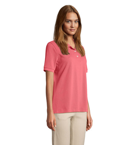 PACIFIC DAMEN POLO - Folk Pink Twin bedrucken, Art.-Nr. S04440-FY-L