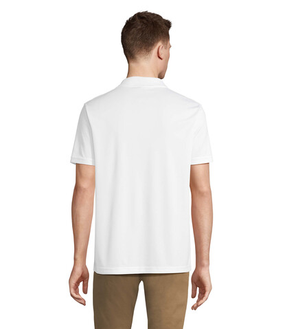 PITCHER UNISEX POLO - White bedrucken, Art.-Nr. S04442-WH-M