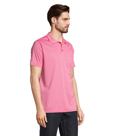 PITCHER UNISEX POLO - Ribbon Pink bedrucken, Art.-Nr. S04442-PI-S