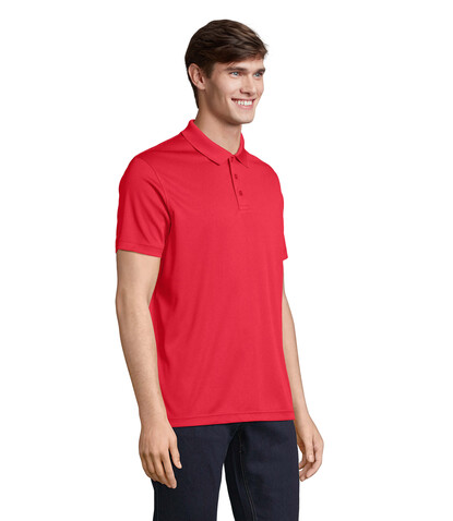 PITCHER UNISEX POLO - Red bedrucken, Art.-Nr. S04442-RD-XS