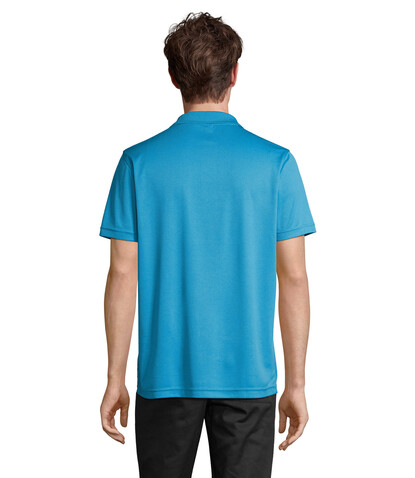 PITCHER UNISEX POLO - Aqua bedrucken, Art.-Nr. S04442-AQ-XS