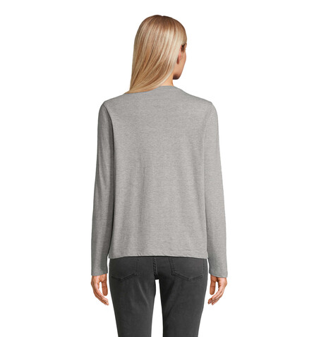 MONARCH DAMEN T-SHIRTS - Graue Melange bedrucken, Art.-Nr. S04443-GM-XL