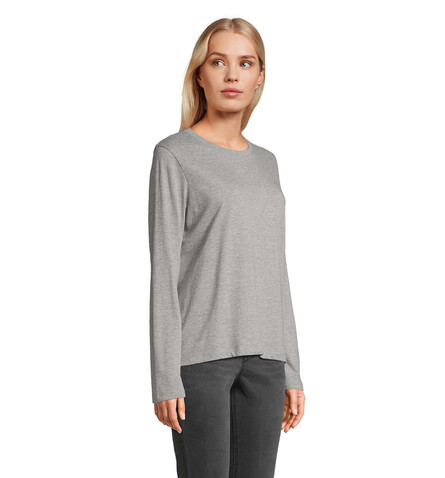 MONARCH DAMEN T-SHIRTS - Graue Melange bedrucken, Art.-Nr. S04443-GM-XL