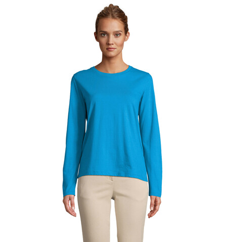 MONARCH DAMEN T-SHIRTS - Aqua bedrucken, Art.-Nr. S04443-AQ-XXL