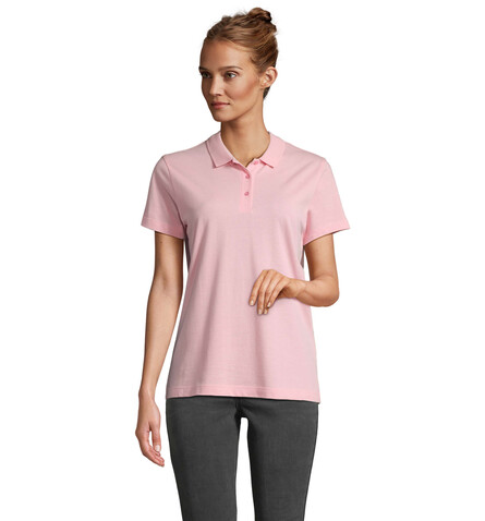 PULSE DAMEN POLO - Bonbon Rosa bedrucken, Art.-Nr. S04501-AX-XXL