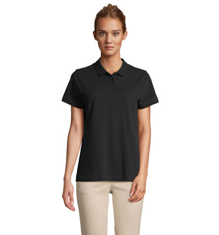 PULSE DAMEN POLO - Schwarz bedrucken, Art.-Nr. S04501-BK-XXL