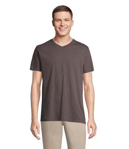 REGENT V V-NECK T-SHIRT - Dunkelgrau bedrucken, Art.-Nr. S04765-DG-XXL REGENT V V-NECK T-SHIRT - Dunkelgrau bedrucken, Art.-Nr. S04765-DG-XXL