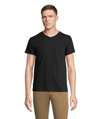 REGENT V V-NECK T-SHIRT - Deep Black bedrucken, Art.-Nr. S04765-DB-L REGENT V V-NECK T-SHIRT - Deep Black bedrucken, Art.-Nr. S04765-DB-L