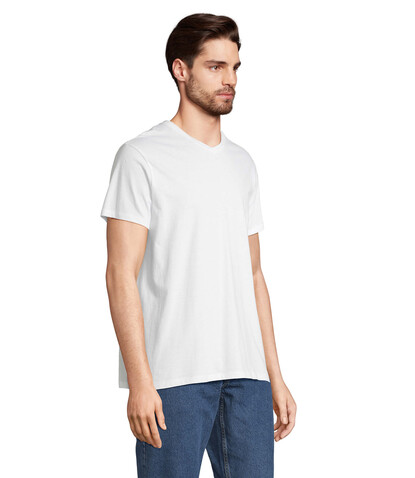 REGENT V V-NECK T-SHIRT - White bedrucken, Art.-Nr. S04765-WH-XL REGENT V V-NECK T-SHIRT - White bedrucken, Art.-Nr. S04765-WH-XL