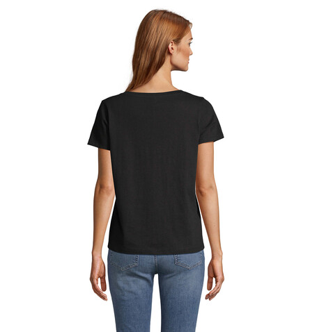 REGENT V T-SHIRT WOMEN - Deep Black bedrucken, Art.-Nr. S04766-DB-XS REGENT V T-SHIRT WOMEN - Deep Black bedrucken, Art.-Nr. S04766-DB-XS