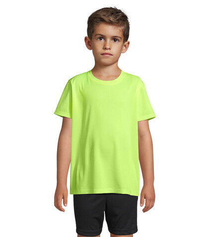 SPRINT KIDS SPORTS T-SHIRT - Neon Yellow bedrucken, Art.-Nr. S04773-NE-3XL SPRINT KIDS SPORTS T-SHIRT - Neon Yellow bedrucken, Art.-Nr. S04773-NE-3XL