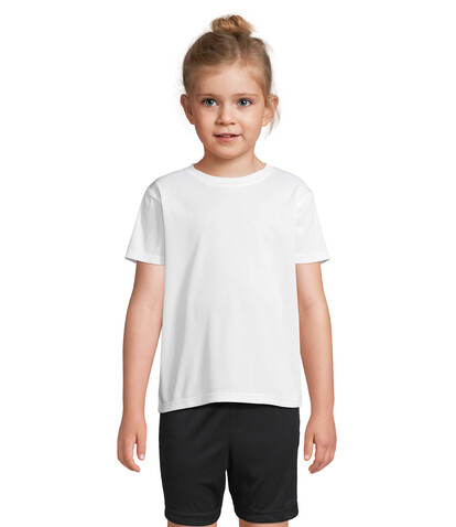 SPRINT KIDS SPORTS T-SHIRT - White bedrucken, Art.-Nr. S04773-WH-XL