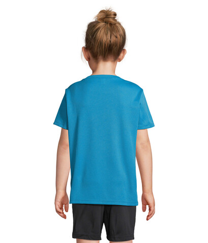 SPRINT KIDS SPORTS T-SHIRT - Aqua bedrucken, Art.-Nr. S04773-AQ-XXL