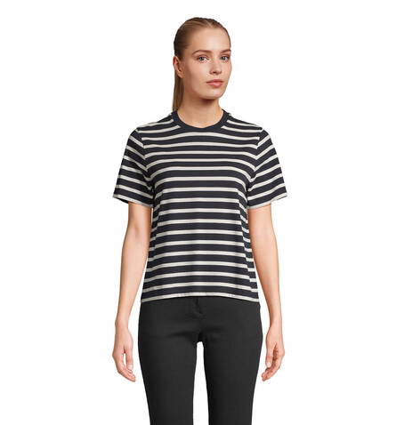 LEGEND DAMEN-T-SHIRT - Navy|Off White bedrucken, Art.-Nr. S04776-BH-XXL LEGEND DAMEN-T-SHIRT - Navy|Off White bedrucken, Art.-Nr. S04776-BH-XXL