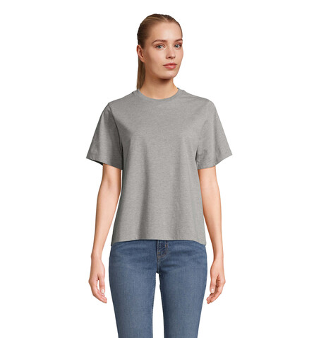 LEGEND DAMEN-T-SHIRT - Graue Melange bedrucken, Art.-Nr. S04776-GM-S