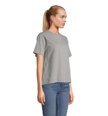 LEGEND DAMEN-T-SHIRT - Graue Melange bedrucken, Art.-Nr. S04776-GM-S