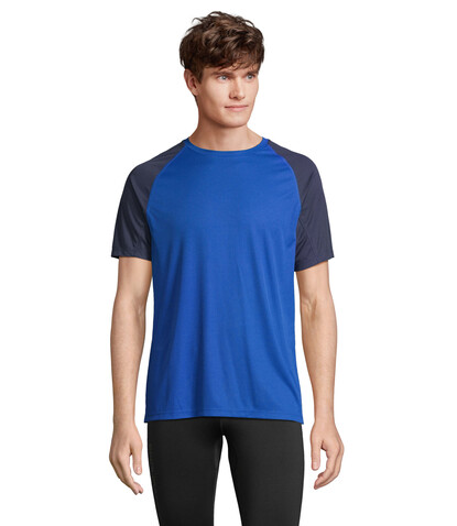 VORTEX RAGLAN T-SHIRT - French Navy/Royal Blue bedrucken, Art.-Nr. S04787-ET-L