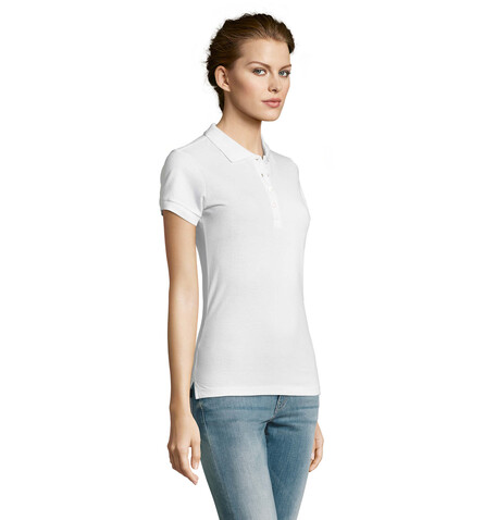 PEOPLE DAMEN POLO 210g - White bedrucken, Art.-Nr. S11310-WH-XXL