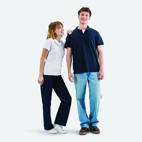 PEOPLE DAMEN POLO 210g - White bedrucken, Art.-Nr. S11310-WH-XXL