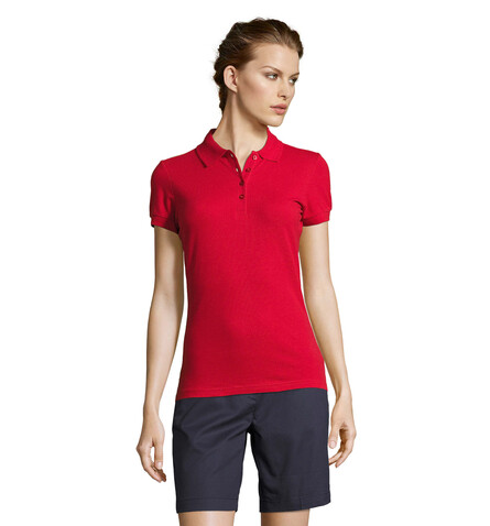 PEOPLE DAMEN POLO 210g - Red bedrucken, Art.-Nr. S11310-RD-M