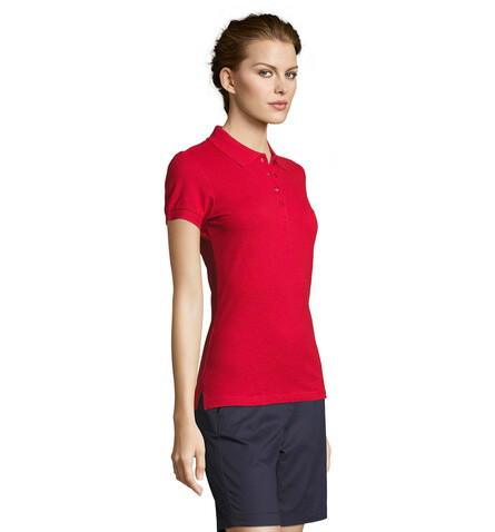 PEOPLE DAMEN POLO 210g - Red bedrucken, Art.-Nr. S11310-RD-M
