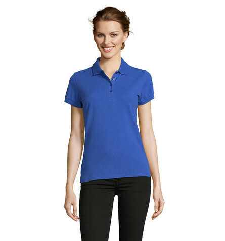 PEOPLE DAMEN POLO 210g - Royal Blue bedrucken, Art.-Nr. S11310-RB-M