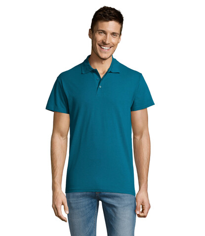 SUMMER II MEN Polo 170g - Entenblau bedrucken, Art.-Nr. S11342-DU-S