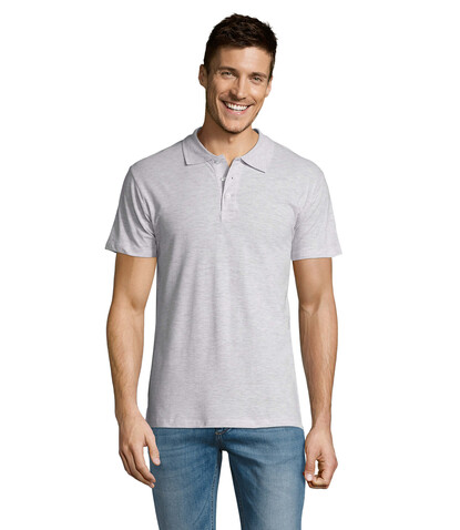 SUMMER II MEN Polo 170g - Ash bedrucken, Art.-Nr. S11342-AS-XXL