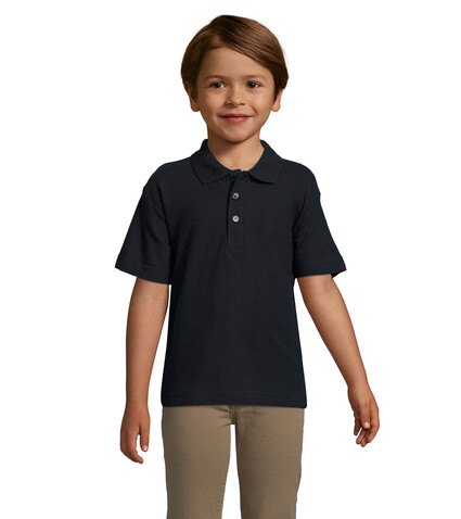 SUMMER II KIDS Polo 170g - Navy bedrucken, Art.-Nr. S11344-NY-L