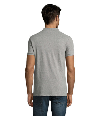 PERFECT MEN Polo 180g - Grau-Melange 2 bedrucken, Art.-Nr. S11346-GY-S