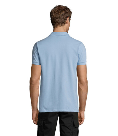 PERFECT MEN Polo 180g - Sky Blue Pique bedrucken, Art.-Nr. S11346-SP-S