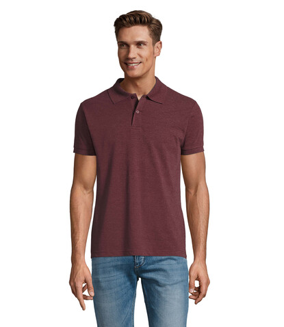 PERFECT MEN Polo 180g - Heather Oxblood bedrucken, Art.-Nr. S11346-HX-S PERFECT MEN Polo 180g - Heather Oxblood bedrucken, Art.-Nr. S11346-HX-S